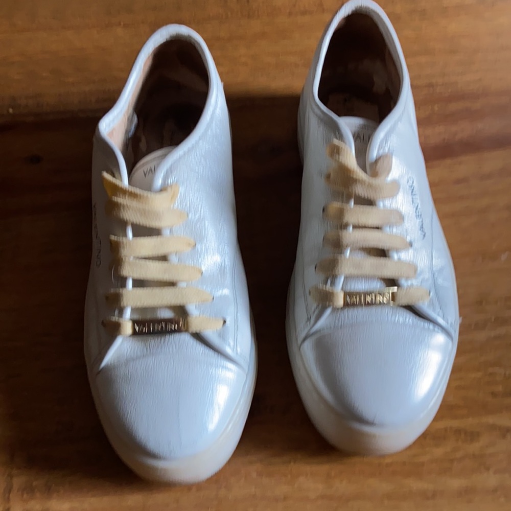 Mario Valentino White Leather Sneakers